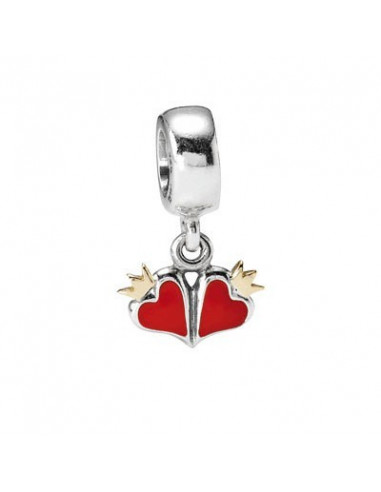 Charm Corazon y Corona Rojo