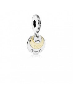 Cham colgante en plata de ley y oro Tu y Yo Para Siempre