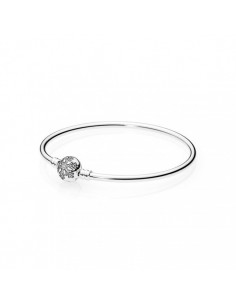 Pulsera rígida en plata de ley Copo de Nieve