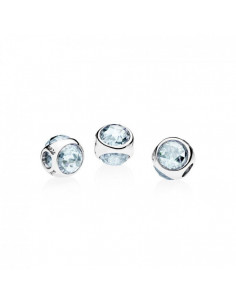 Charm en plata de ley Gota Radiante Azul Agua 2