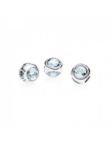 Charm en plata de ley Gota Radiante Azul Agua