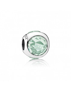 Charm en plata de ley Gota Radiante Verde Glaciar