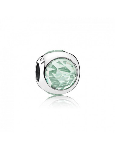 Charm en plata de ley Gota Radiante Verde Glaciar