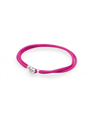 Pulsera Moments en cordón rosa para charms