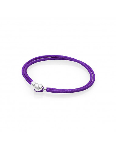 Pulsera Moments en cordón morado para charms