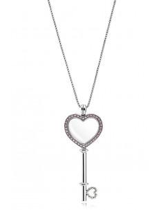 Colgante Locket en plata de ley Llave de mi Corazón grande