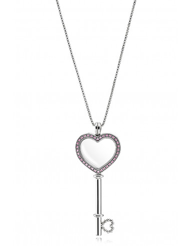 Colgante Locket en plata de ley Llave de mi Corazón grande