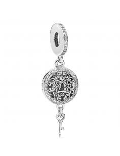Charm Colgante en plata de ley Llave del Amor Real