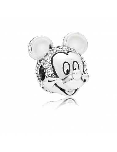 Clip en plata de ley Retrato Brillante de Mickey