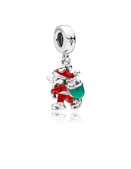 Charm en plata de ley Santa Mickey y Bolsa de Regalos