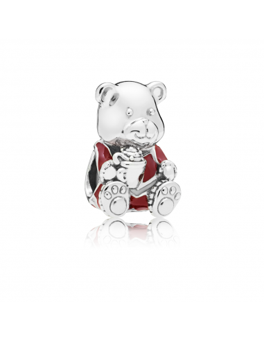 Charm en plata de ley Oso de Navidad