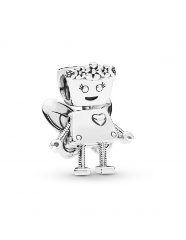 Charm en plata de ley Bella Bot Floral