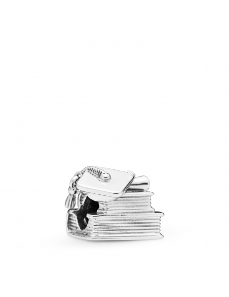 Charm en plata de ley Birrete, Libro y Diploma
