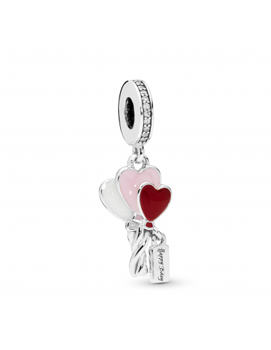 Charm Colgante en plata de ley Globos de Corazón