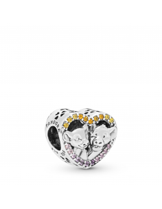 Charm en plata de ley Corazón Simba y Nala