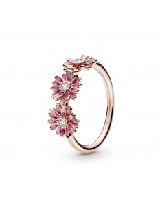 Anillo en Pandora Rose Tro de Margaritas Rosas 2