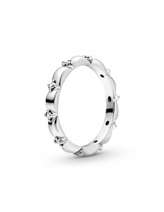 Anillo en plata de ley Banda de Pétalos