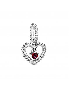 Charm colgante en plata de ley con esferas Rojo Brillante...