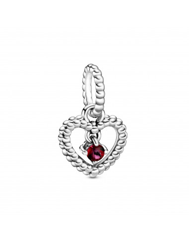 Charm colgante en plata de ley con esferas Rojo Brillante Pandora