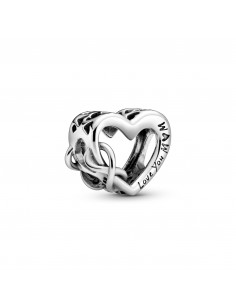 Charm en plata de ley Love You Mum Corazón Infinito Pandora