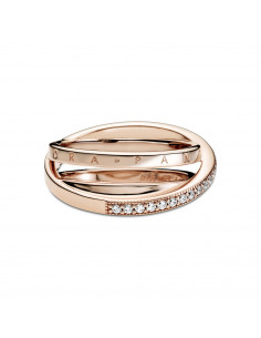 Anillo en Pandora Rose Bandas Entrelazadas en Pavé Pandora 2