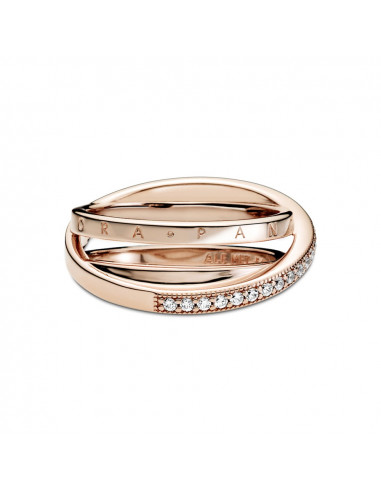 Anillo en Pandora Rose Bandas Entrelazadas en...