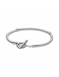 Pulsera Moments en plata de ley Cadena de Serpiente con...