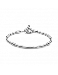 Pulsera Moments en plata de ley Cadena de Serpiente con... 2