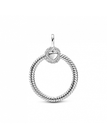 Colgante O Pandora Moments en plata de ley  en Pavé