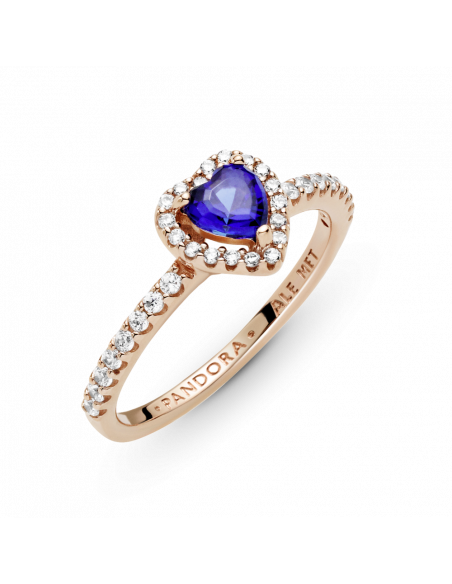 Anillo en Pandora Rose Corazón Azul Brillante Pandora