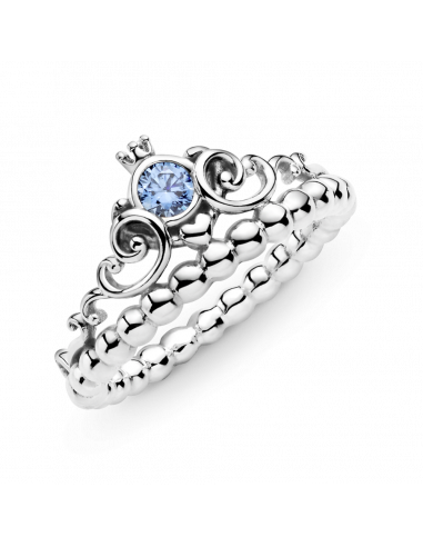 Anillo en plata de ley Corona Azul Cenicienta...
