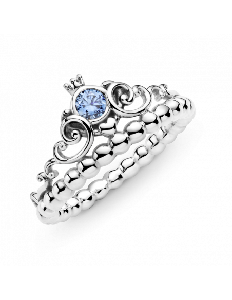Anillo en plata de ley Corona Azul Cenicienta de Disney Pandora
