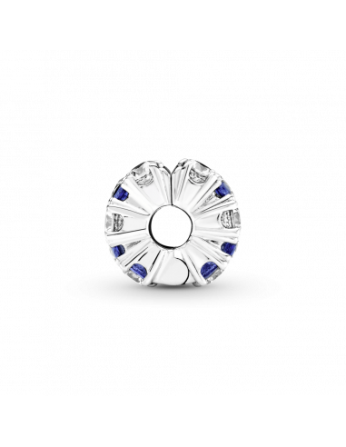 Clip en plata de ley Brillos Azules y...