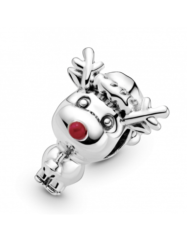 Charm en plata de ley Rudolph el Reno de Nariz...