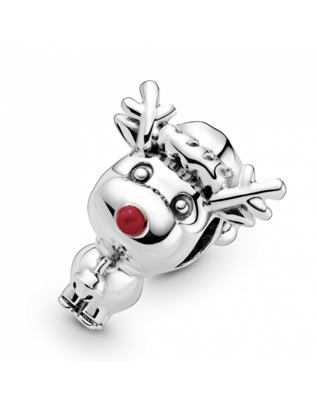 Charm en plata de ley Rudolph el Reno de Nariz Roja Pandora