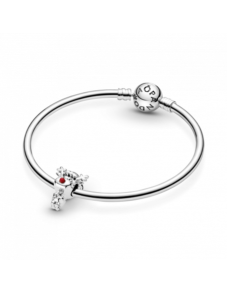 Charm en plata de ley Rudolph el Reno de Nariz Roja Pandora