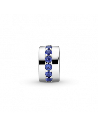 Clip en plata de ley Destellos Azules Pandora