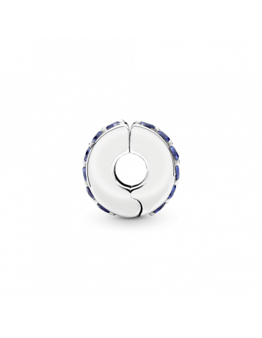 Clip en plata de ley Destellos Azules Pandora