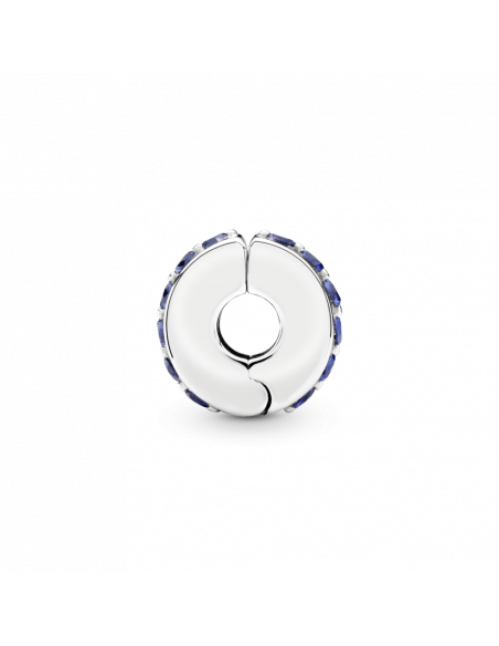 Clip en plata de ley Destellos Azules Pandora