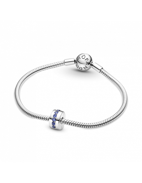 Clip en plata de ley Destellos Azules Pandora