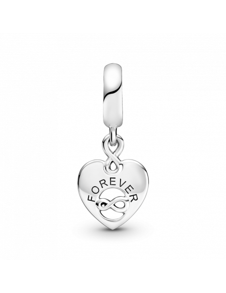 Charm Colgante en plata de ley Corazón Amigos para Siempre