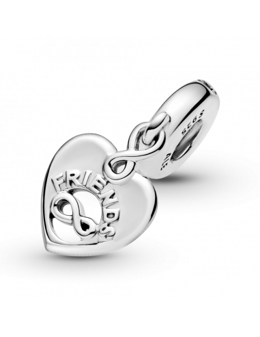 Charm Colgante en plata de ley Corazón Amigos...
