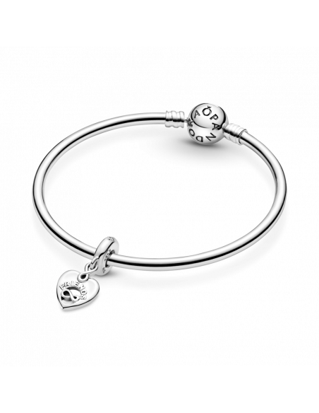 Charm Colgante en plata de ley Corazón Amigos para Siempre