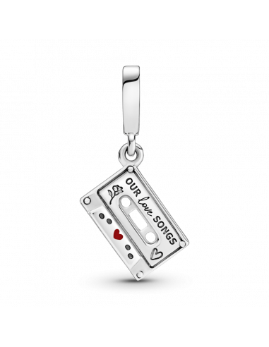 Charm Colgante en plata de ley Cassette Vintage