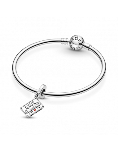 Charm Colgante en plata de ley Cassette Vintage