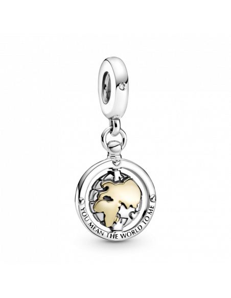 Charm Colgante en plata de ley Mundo Giratorio