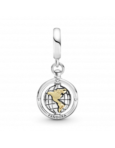 Charm Colgante en plata de ley Mundo Giratorio 2