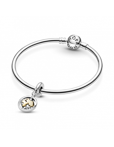 Charm Colgante en plata de ley Mundo Giratorio