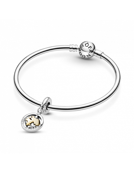 Charm Colgante en plata de ley Mundo Giratorio