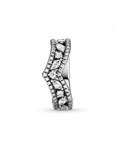 Anillo en plata de ley Doble Deseo Brillante
